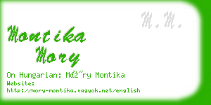 montika mory business card